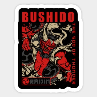 Bushido the God of Thunder Sticker